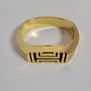 Tory Burch Fitbit Gold-Tone Metal Hinged Cuff Bracelet